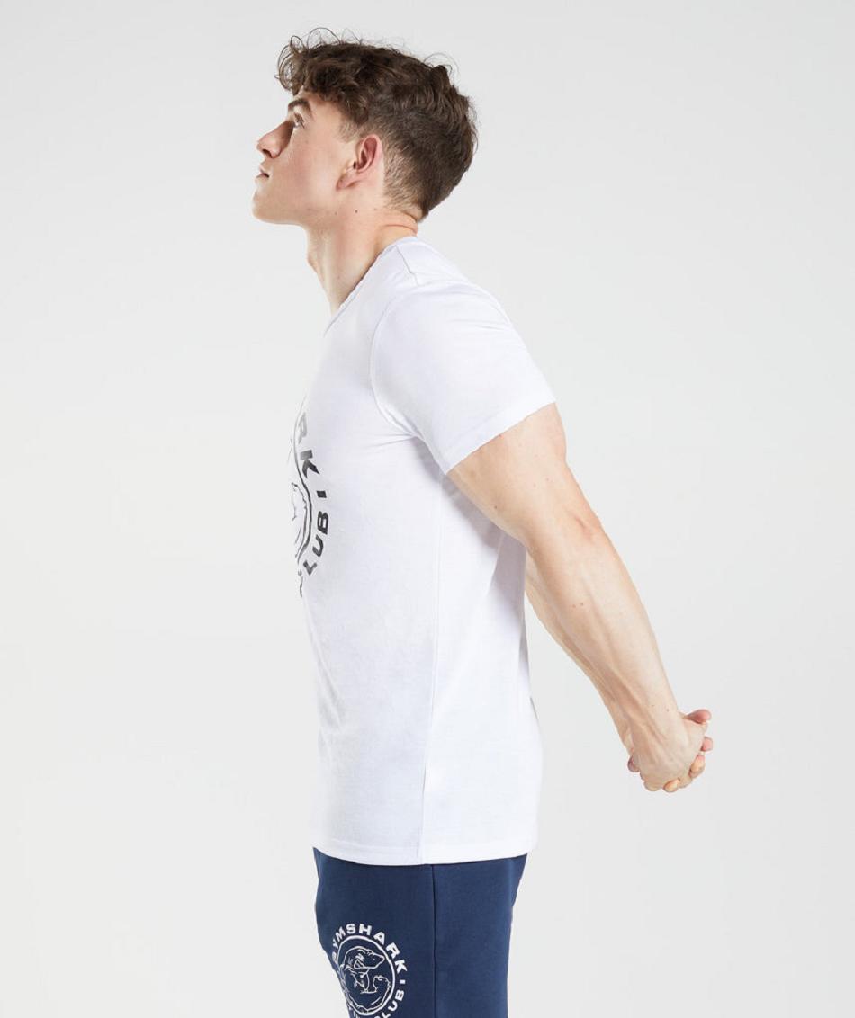 Gymshark Legacy Muške T Shirts Bijele | HR 2444GSO